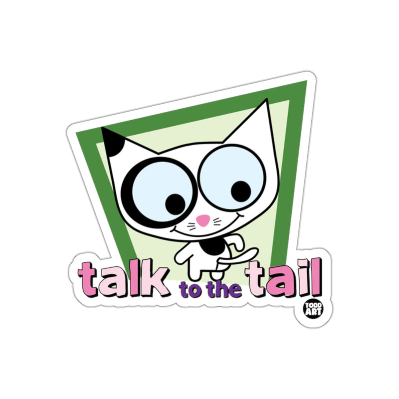 Load image into Gallery viewer, Cute Cartoon Cat with Talk to the Tail Sticker
