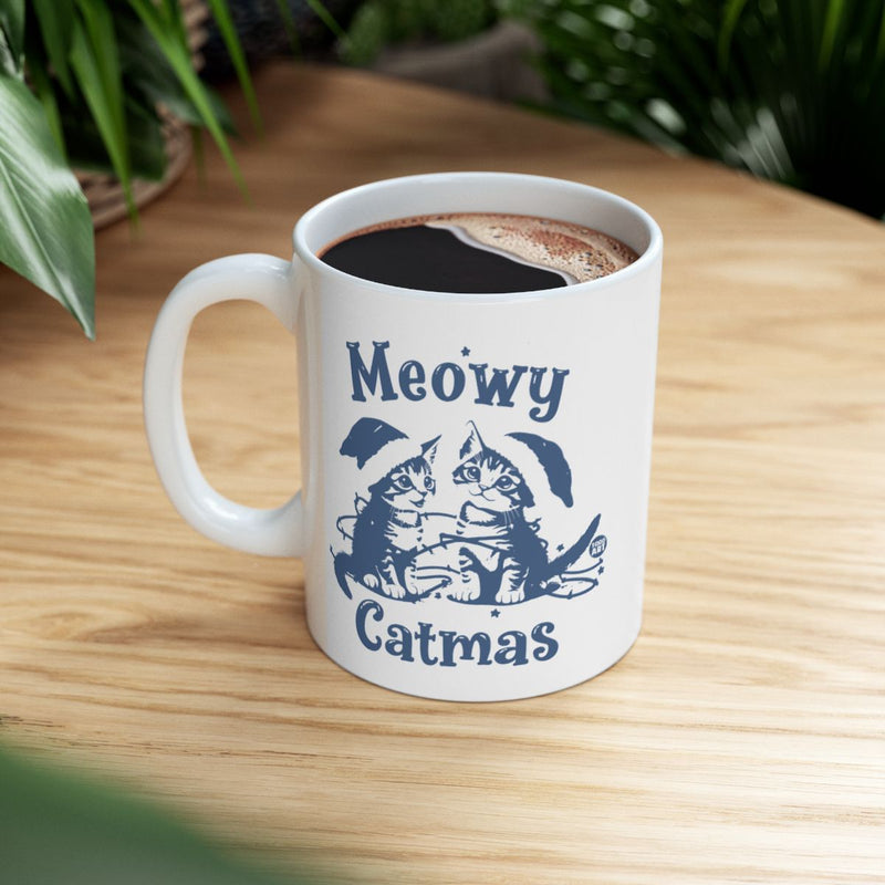 Load image into Gallery viewer, Meowy Catmas Cute Cats Christmas Mug Holiday Gift
