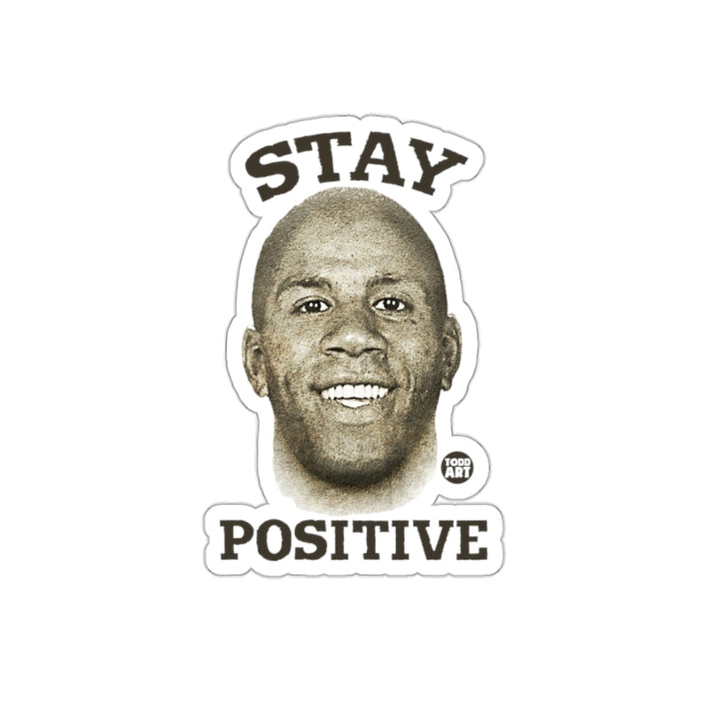 Load image into Gallery viewer, Stay Positive Inspirational Figure Design Quote sticker
