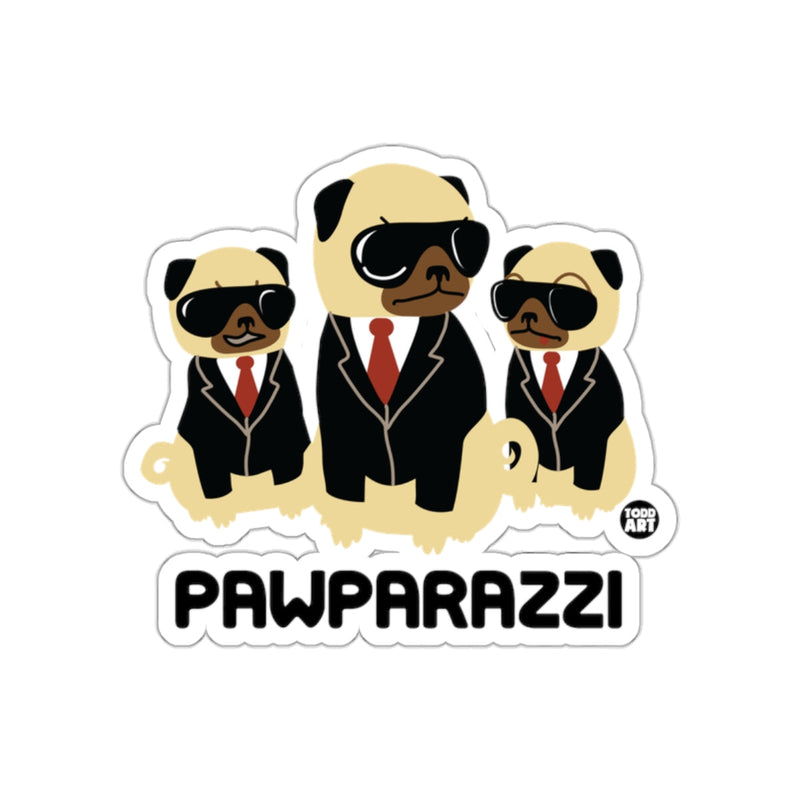 Load image into Gallery viewer, Cool Pug Dogs in Suits Pawparazzi Design Sticker
