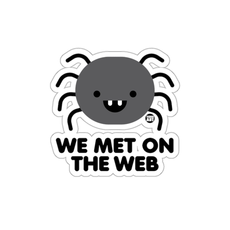 Load image into Gallery viewer, We Met On The Web Cute Spider Sticker product

