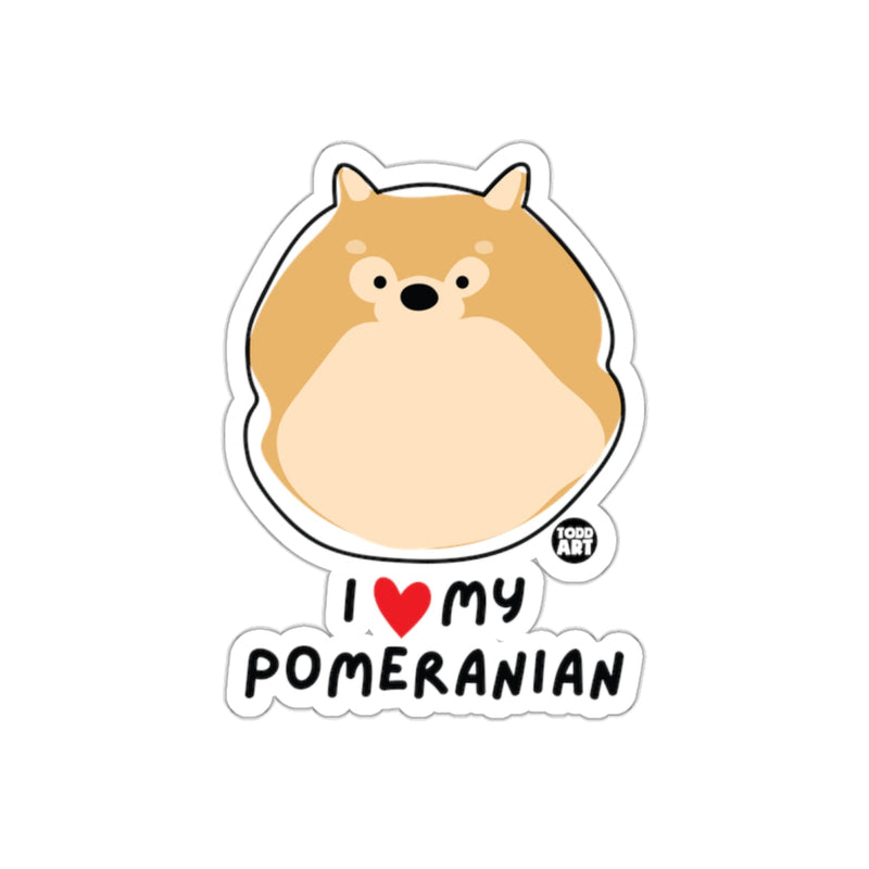 Load image into Gallery viewer, I Love My Pomeranian Cute Dog Design Sticker
