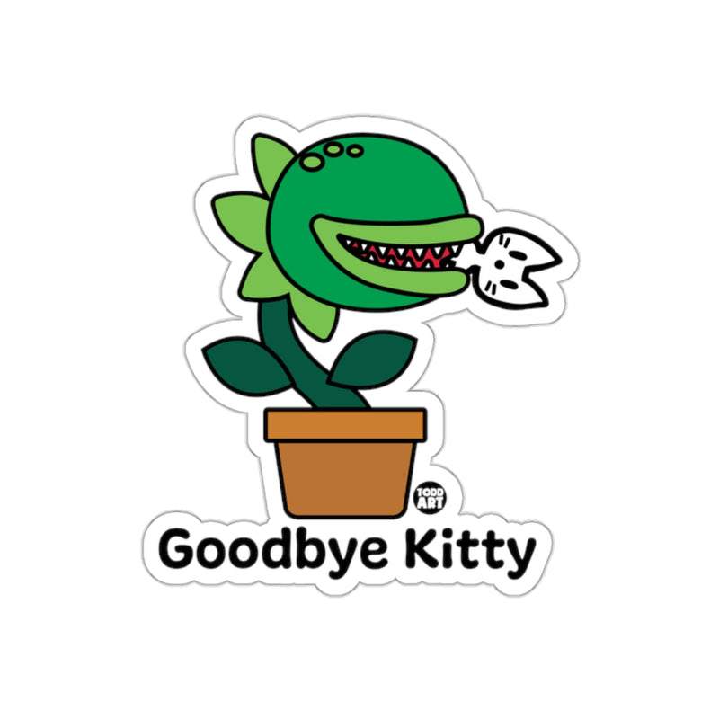 Load image into Gallery viewer, Goodbye Kitty Carnivorous Plant Sticker Sticker
