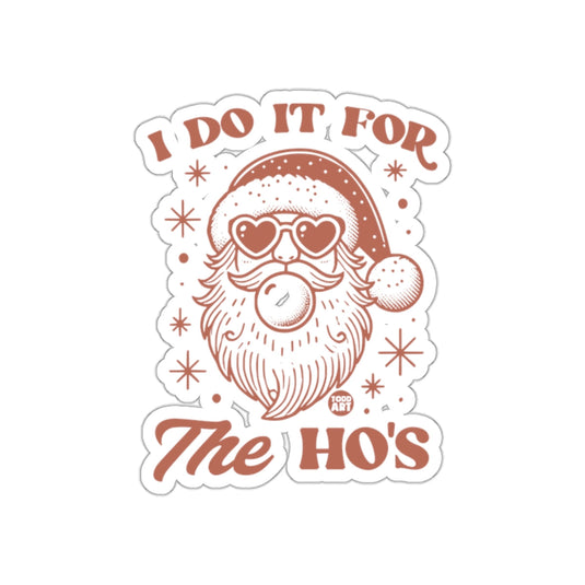 I Do It For The Ho's Retro Santa Sticker Decor