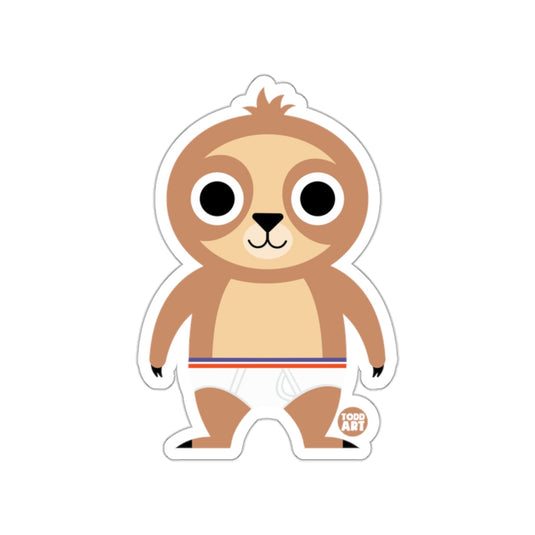 Cute Cartoon Sloth Graphic Sticker for Personal Items