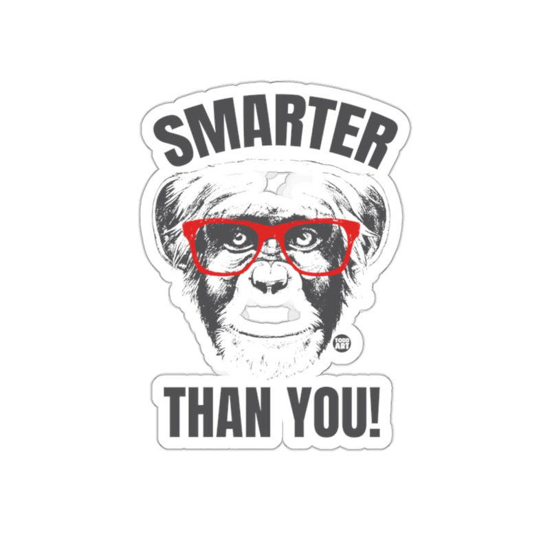 Load image into Gallery viewer, Smarter Than You Monkey with Glasses Design Sticker

