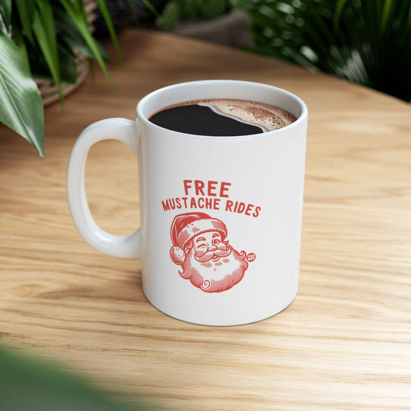 Load image into Gallery viewer, Free Mustache Rides Santa Claus Mug
