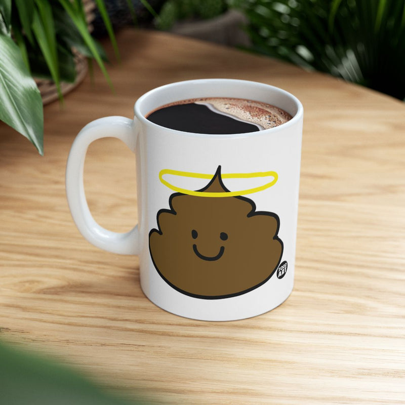 Load image into Gallery viewer, Cute Smiling Poop with Halo Coffee Mug
