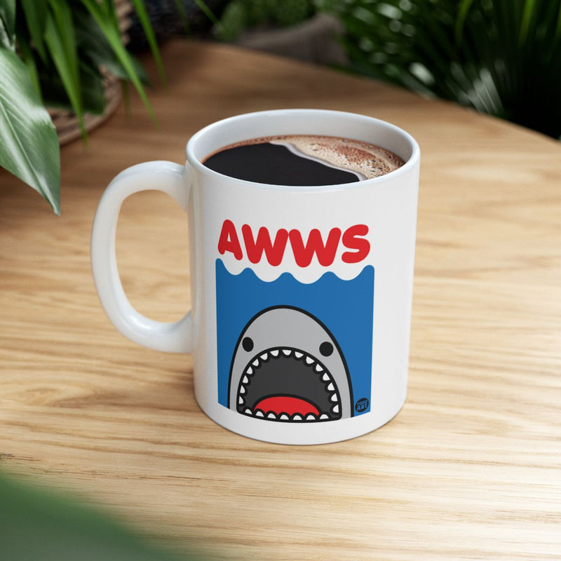 Load image into Gallery viewer, Shark Cartoon AWWS Print Coffee Mug
