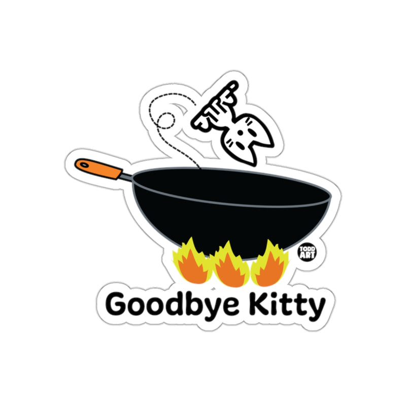 Load image into Gallery viewer, Goodbye Kitty Funny Cooking Themed Sticker
