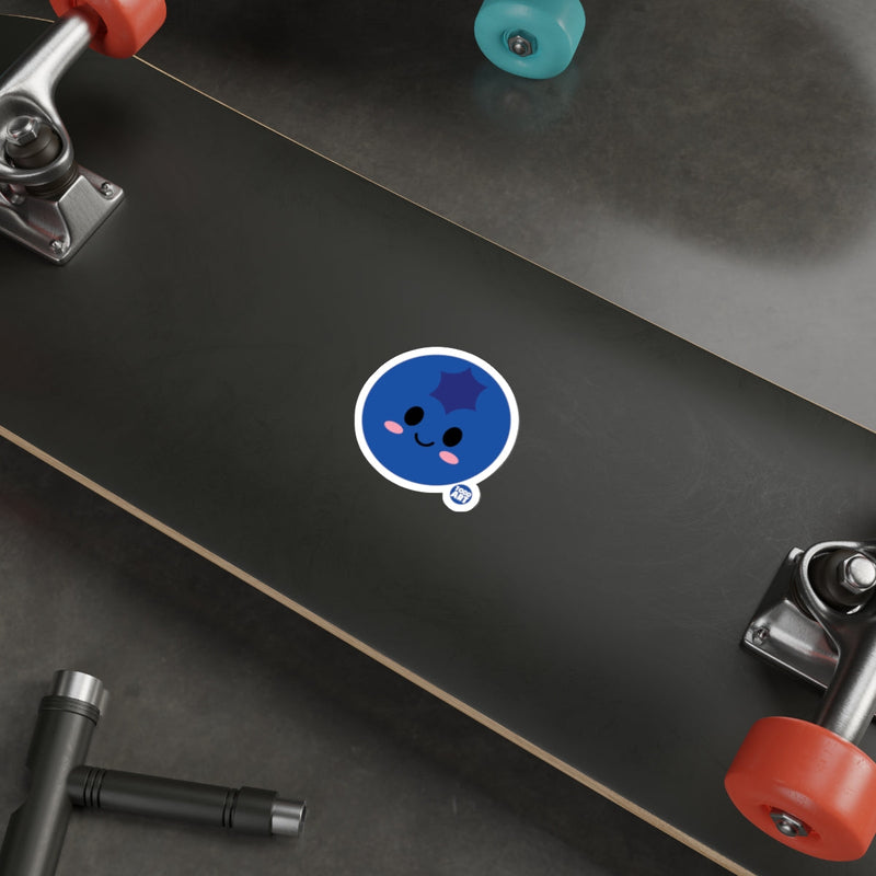 Load image into Gallery viewer, Cute Blueberry Character Sticker for Laptop or Skateboard
