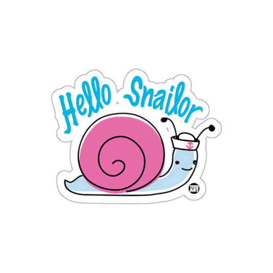 Hello Snailor Sticker Cute Cartoon Snail Design