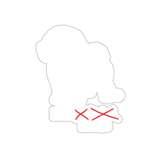 Cute Teddy Bear with Love Sign Sticker