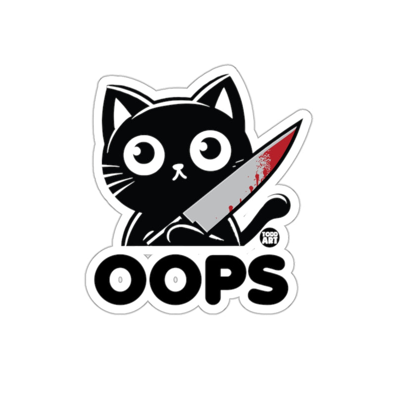Load image into Gallery viewer, Oops Cat With Knife Sticker For Fun And Laughter
