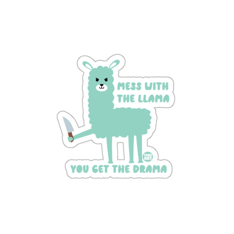 Load image into Gallery viewer, Mess With The Llama You Get The Drama sticker
