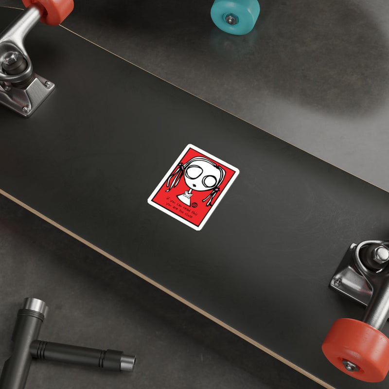 Load image into Gallery viewer, Unique Red Character Design Skateboard Deck Sticker

