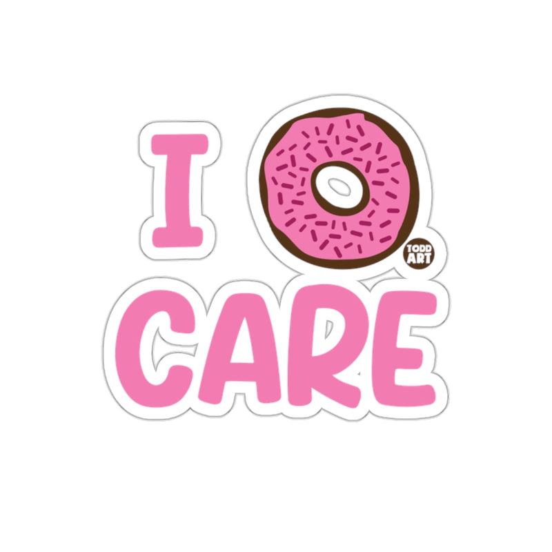Load image into Gallery viewer, I Donut Care Pink Frosted Sticker Cute Fun Design
