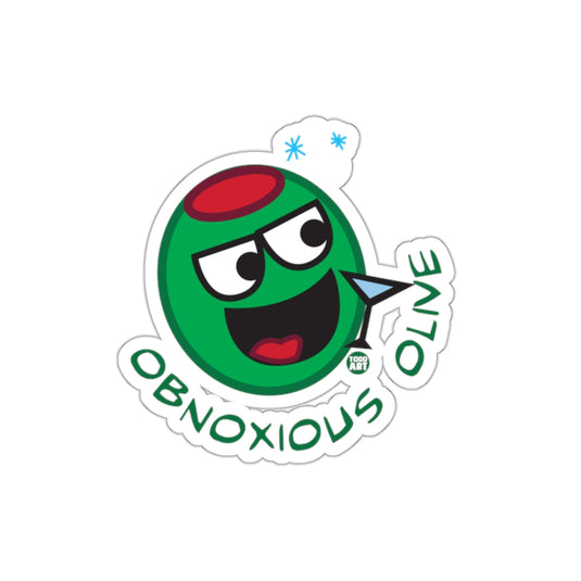 Obnoxious Olive Funny Cartoon Character Sticker