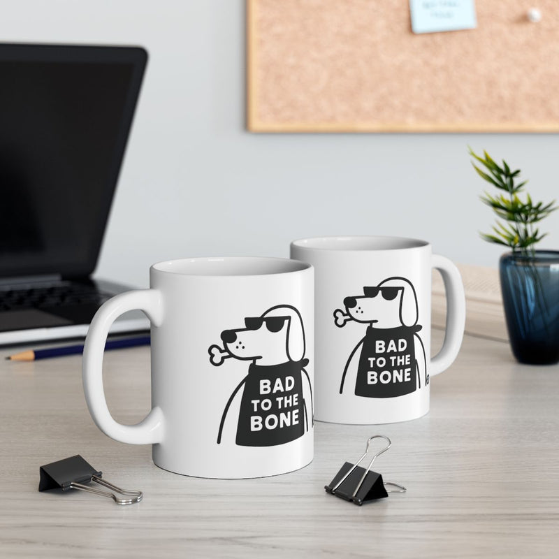 Load image into Gallery viewer, Bad to the Bone Funny Dog Design Mug
