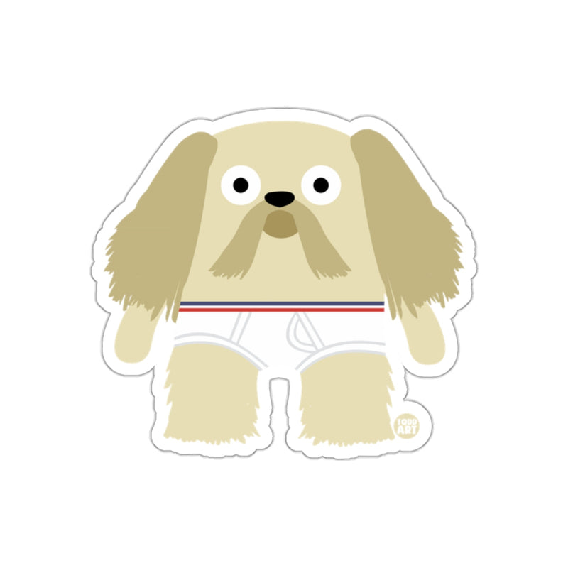 Load image into Gallery viewer, Funny Cartoon Dog in Shorts Sticker for Laptop
