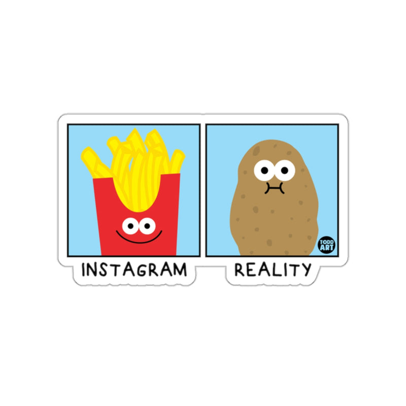 Load image into Gallery viewer, Funny Instagram vs Reality Cartoon Sticker
