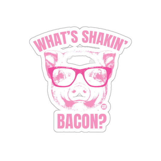 What's Shakin' Bacon Pink Pig with Glasses sticker