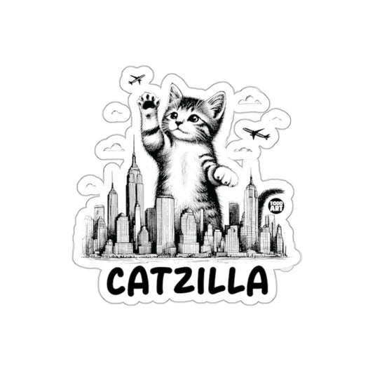 Catzilla Over New York City Todd Art Urban Monster sticker