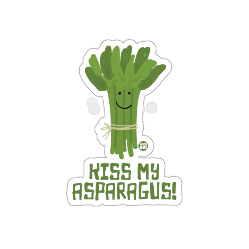 Load image into Gallery viewer, Kiss My Asparagus Funny Cartoon Sticker Design
