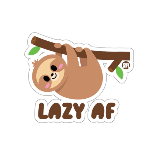 Lazy AF Sloth Hanging on a Branch Funny Design sticker