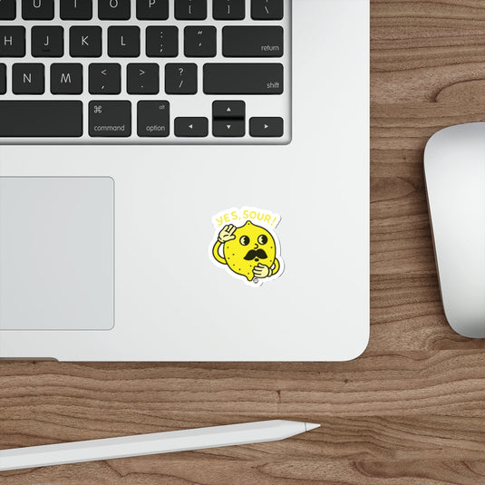 Yes Sour Cartoon Lemon Character Sticker Product