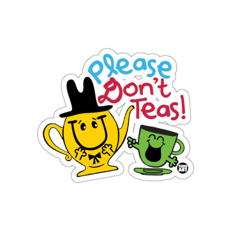 Load image into Gallery viewer, Quirky Cartoon Teapot and Cup with Fun Text Sticker
