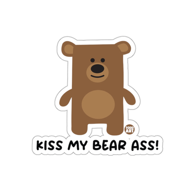 Load image into Gallery viewer, Kiss My Bear Ass! Funny Bear Sticker Design
