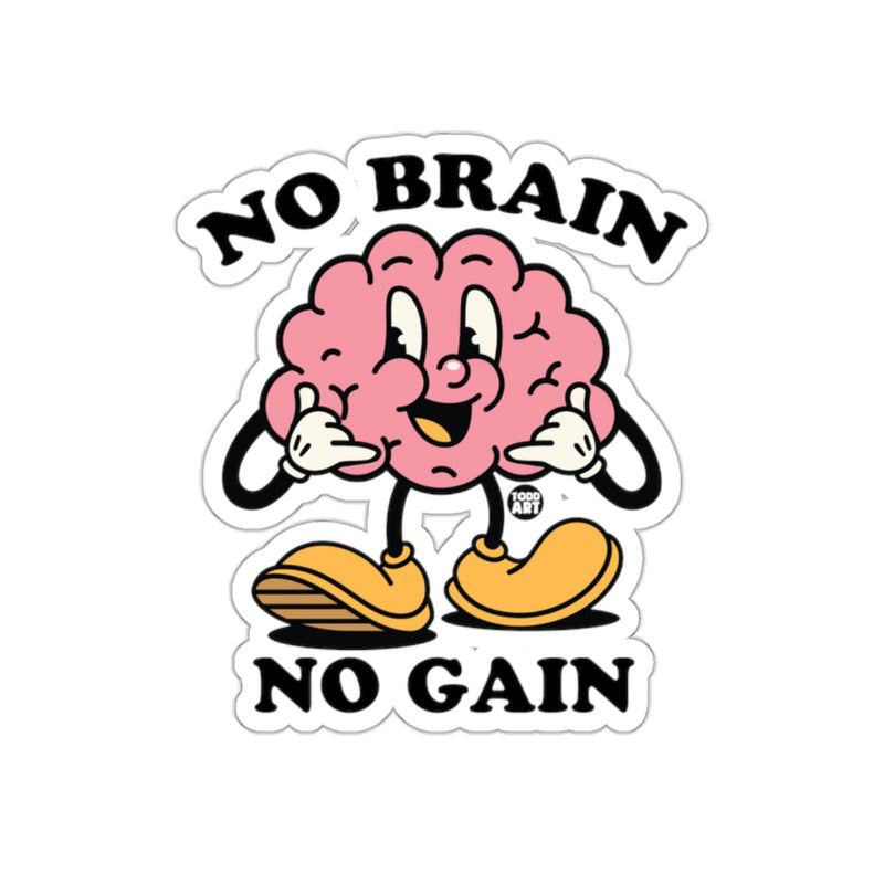 Load image into Gallery viewer, No Brain No Gain Cartoon Brain with Shoes product
