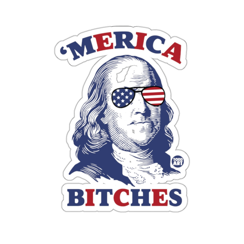 Load image into Gallery viewer, Merica Bitches Benjamin Franklin Sticker
