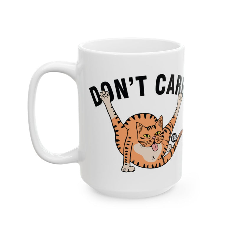 Load image into Gallery viewer, Humorous Orange Cat Don't Care Attitude Mug
