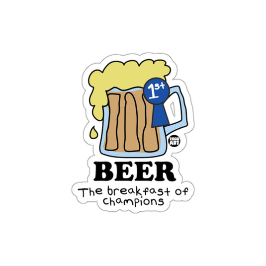 Beer the breakfast of champions funny sticker