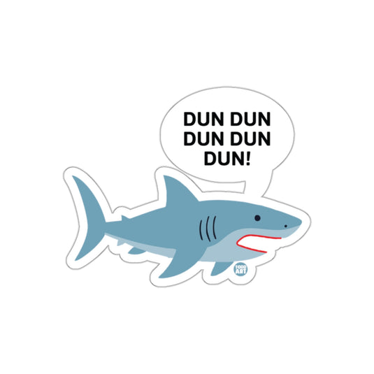 Cartoon Shark With Dun Dun Dun Text Todd Art sticker