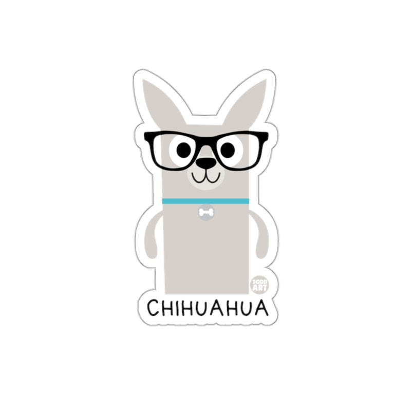 Load image into Gallery viewer, Cute Chihuahua with Glasses Sticker for Sale in Store
