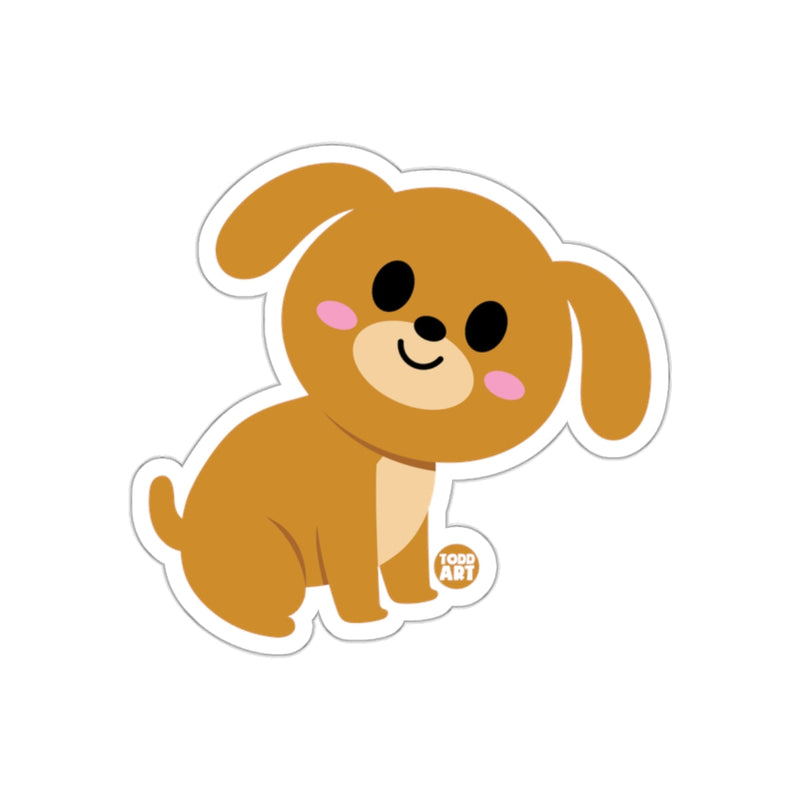 Load image into Gallery viewer, Cute Cartoon Dog with Pink Cheeks Sticker Product
