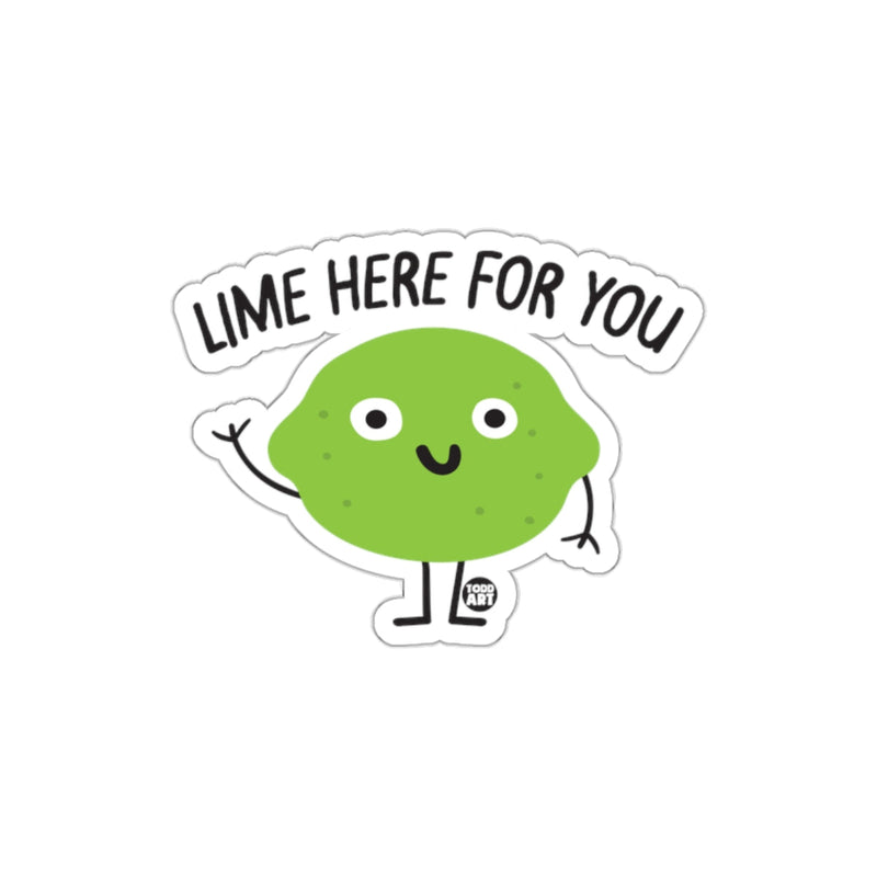 Load image into Gallery viewer, Lime Here For You Cute Lime Character Sticker
