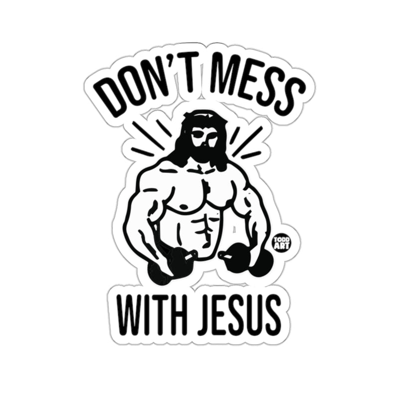 Load image into Gallery viewer, Don't Mess With Jesus Buff Bodybuilder Dumbbells 
