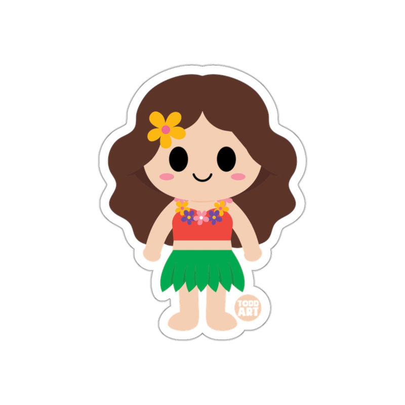 Load image into Gallery viewer, Cute Hula Dancer with Flower Sticker for All Ages
