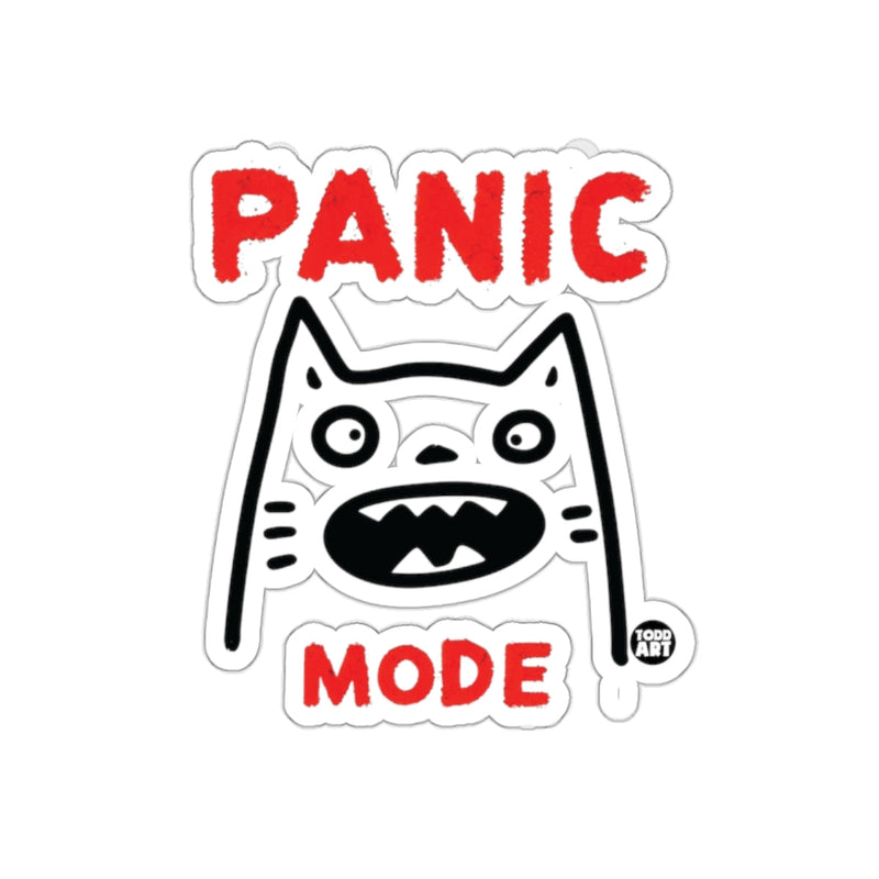 Load image into Gallery viewer, PANIC MODE Funny Cartoon Cat Sticker for Laptops
