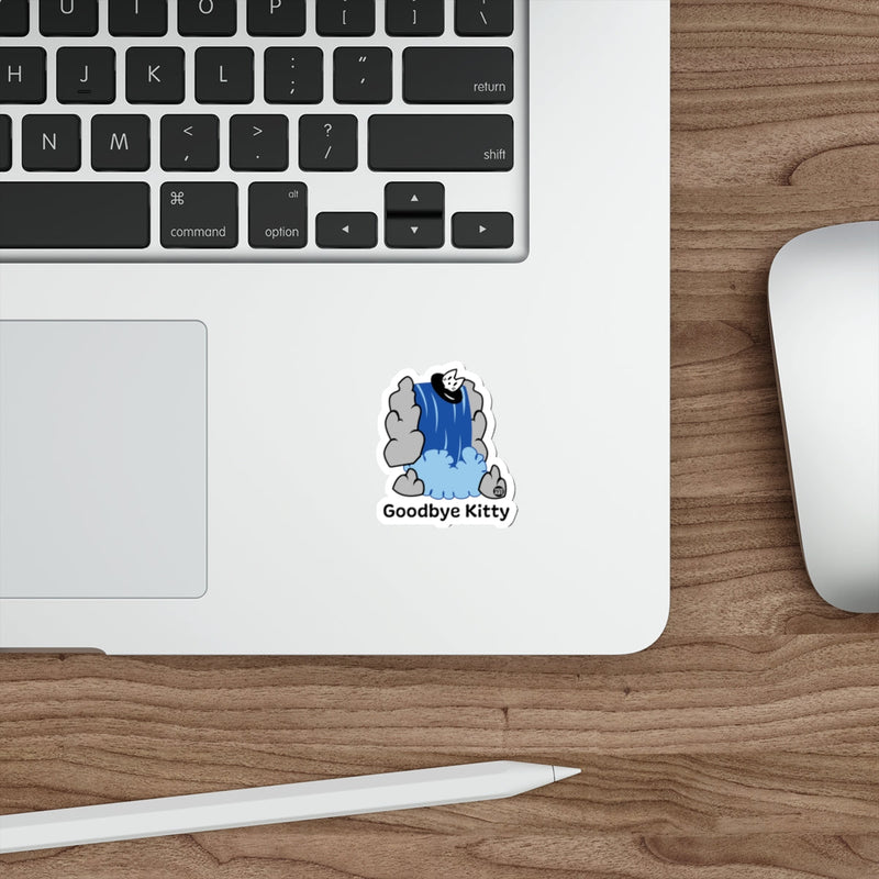 Load image into Gallery viewer, Goodbye Kitty Waterfall Design Cute Die-Cut Sticker
