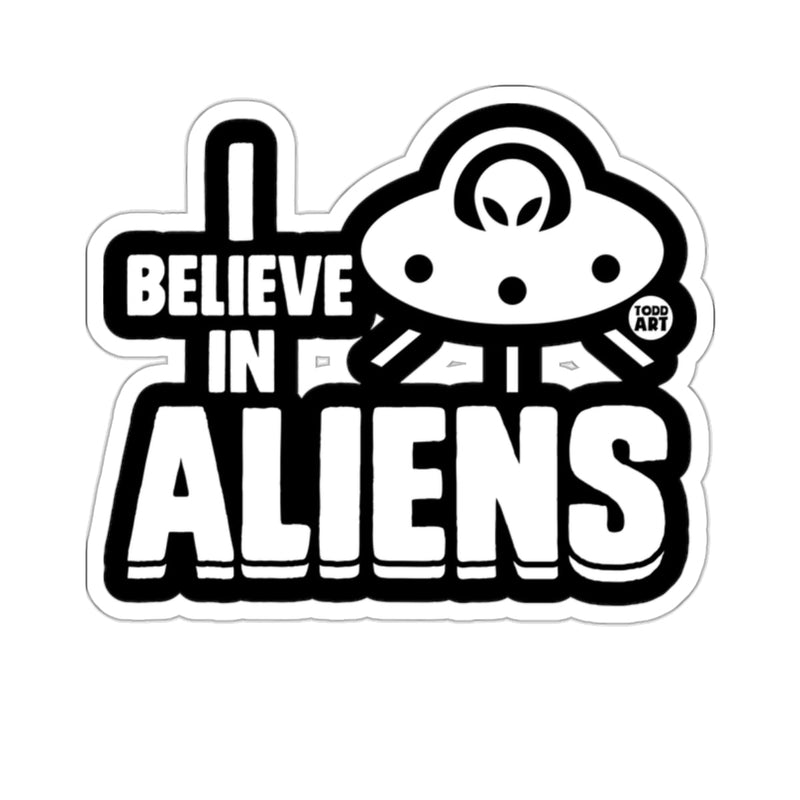 Load image into Gallery viewer, I Believe in Aliens Funny UFO Sticker Decal
