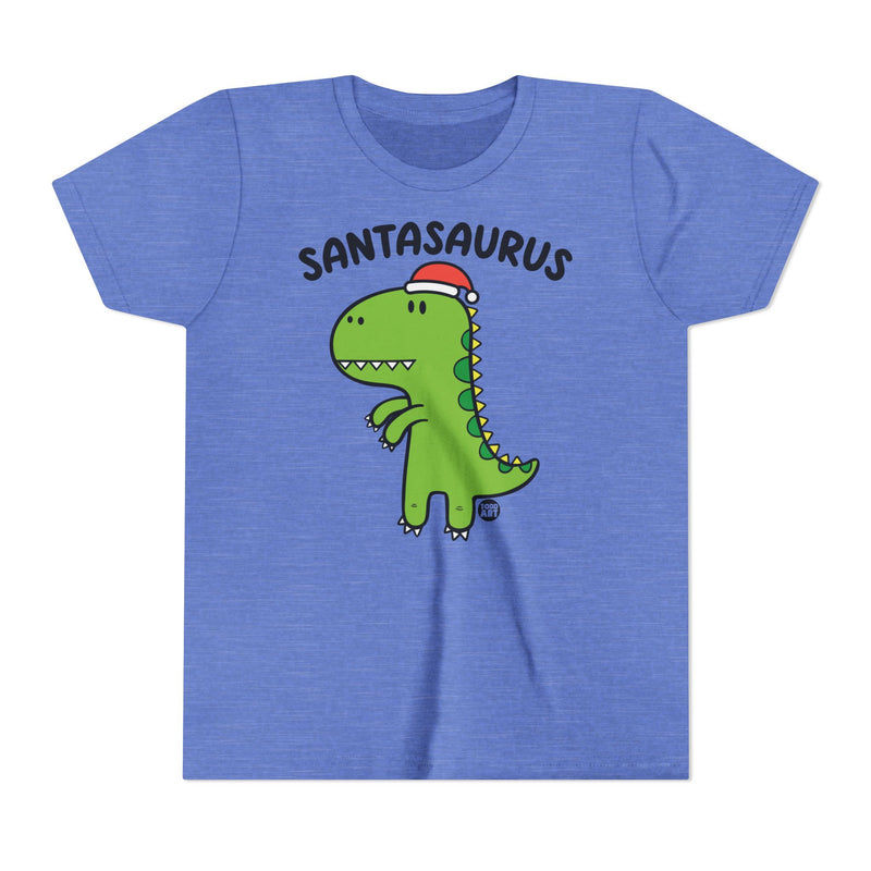 Load image into Gallery viewer, Santasaurus Kids Christmas Tee, Cute Dinosaur Holiday Children&#39;s Shirt, Santa Dinosaur Xmas Tee Kids
