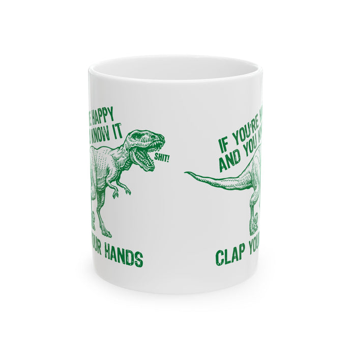 Clap Your Hands T Rex Mug