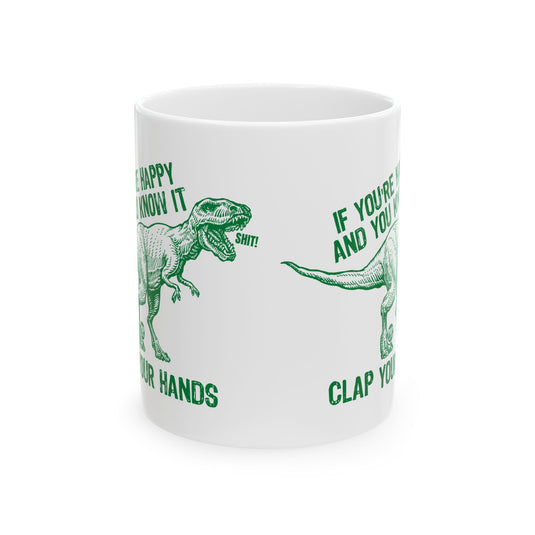 Clap Your Hands T Rex Mug