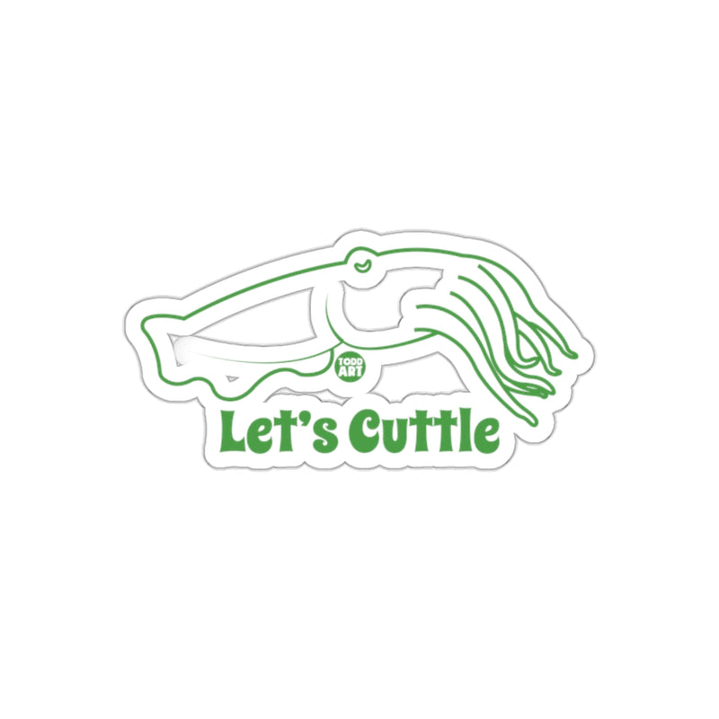 Load image into Gallery viewer, Let's Cuttle Unique Green Design Sticker
