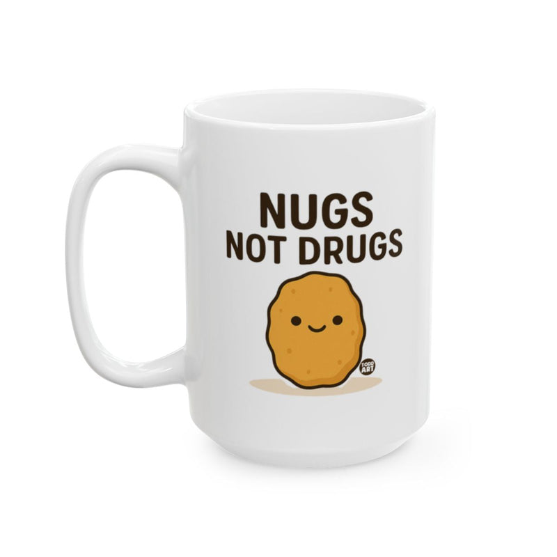 Load image into Gallery viewer, Nugs Not Drugs Kawaii Mug with Cute Nugget Design
